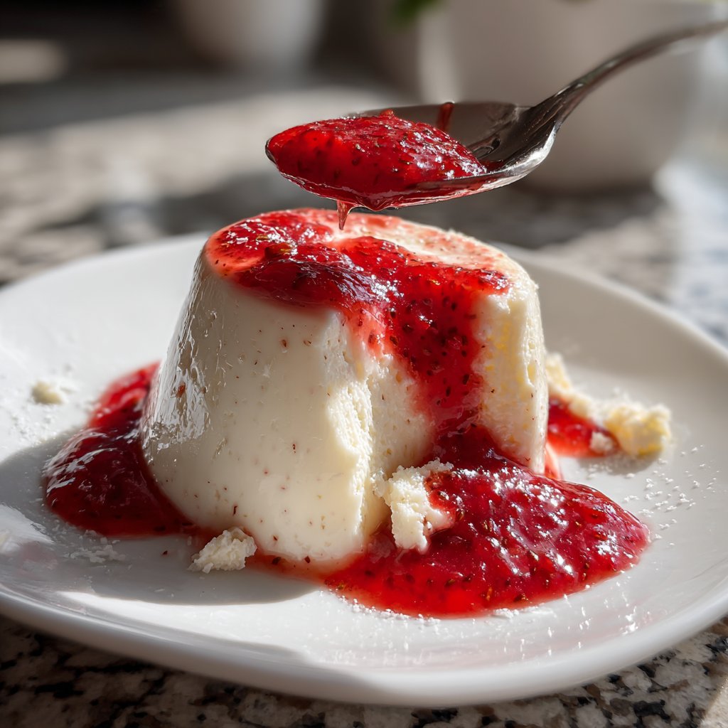 Panna Cotta mit Erdbeersauce