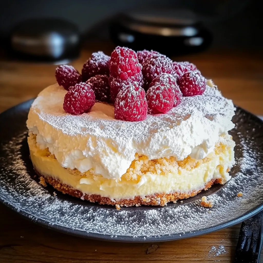 Quark-Schneekuchen mit Vanillepudding