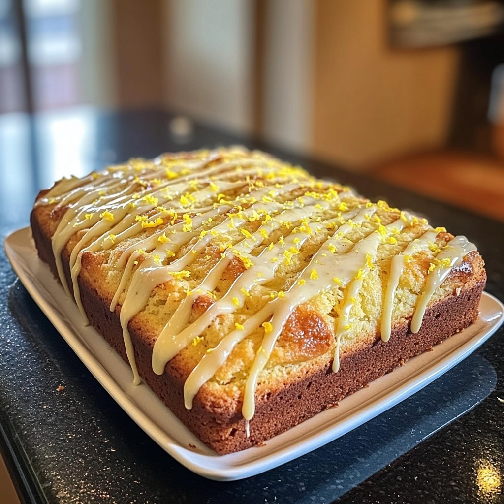 Zitronenkuchen mit Joghurt Glasur