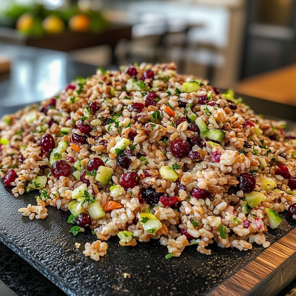 Herbstlicher Getreidesalat mit Cranberries
