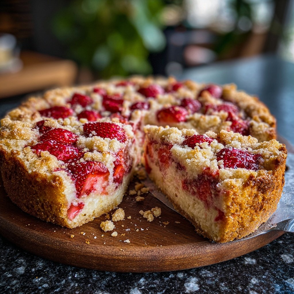 Erdbeer Kuchen Mit Streusel Topping