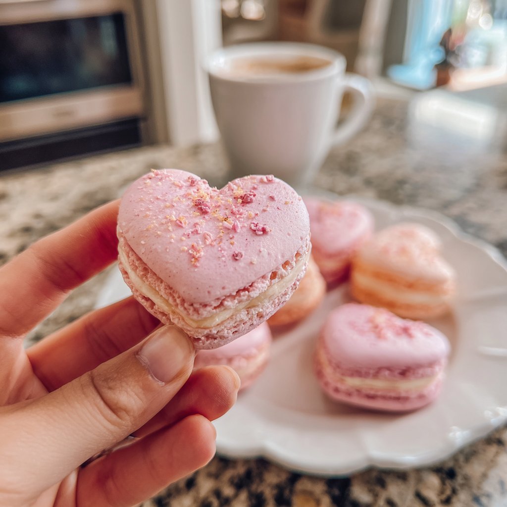 Macarons in Herzform
