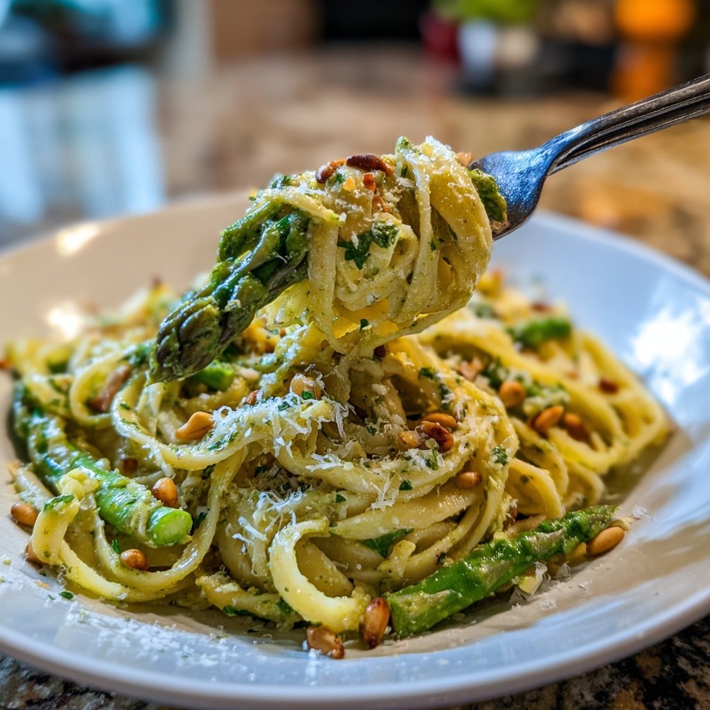 Grüner Spargel Pasta