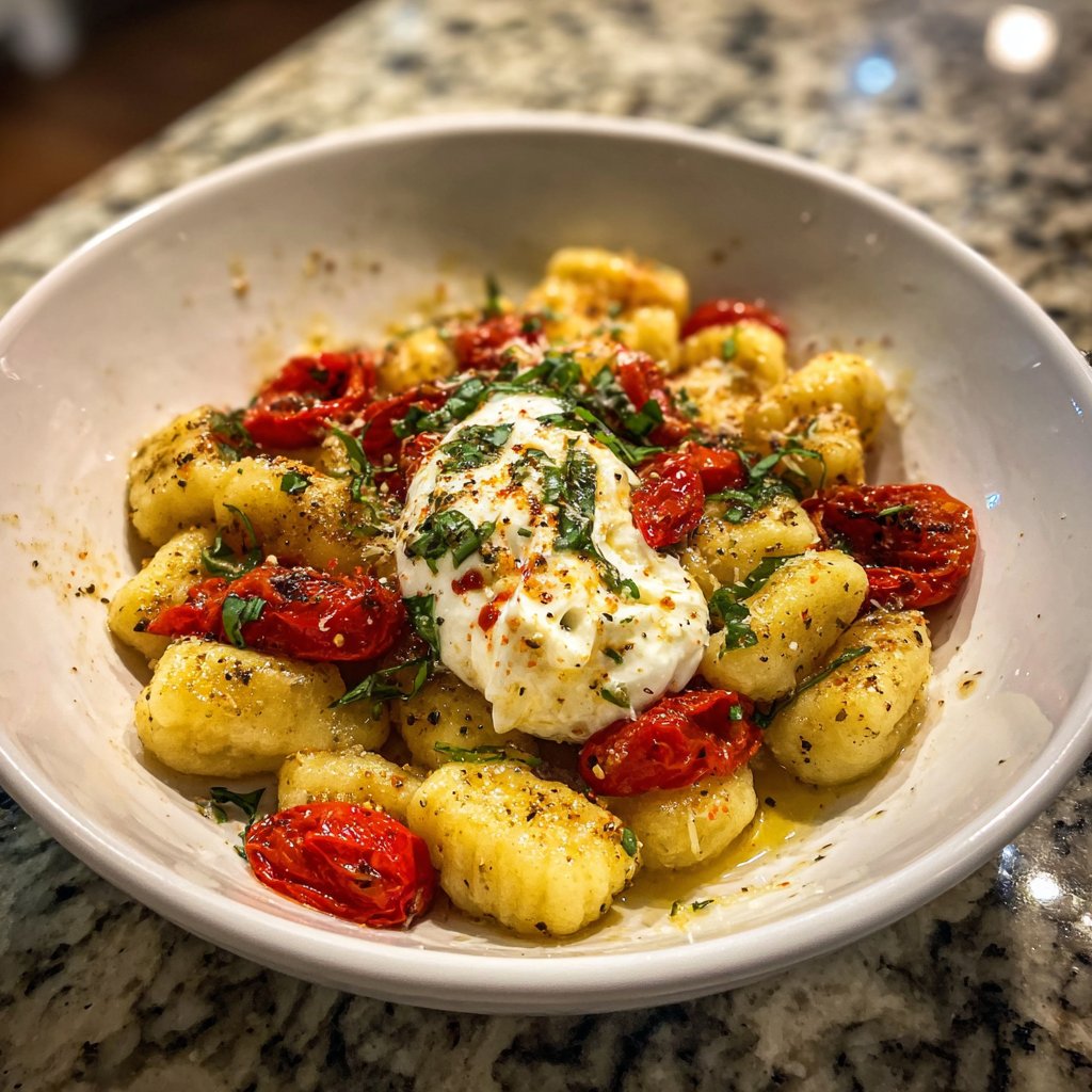 Gnocchi mit Ofentomaten und Burrata