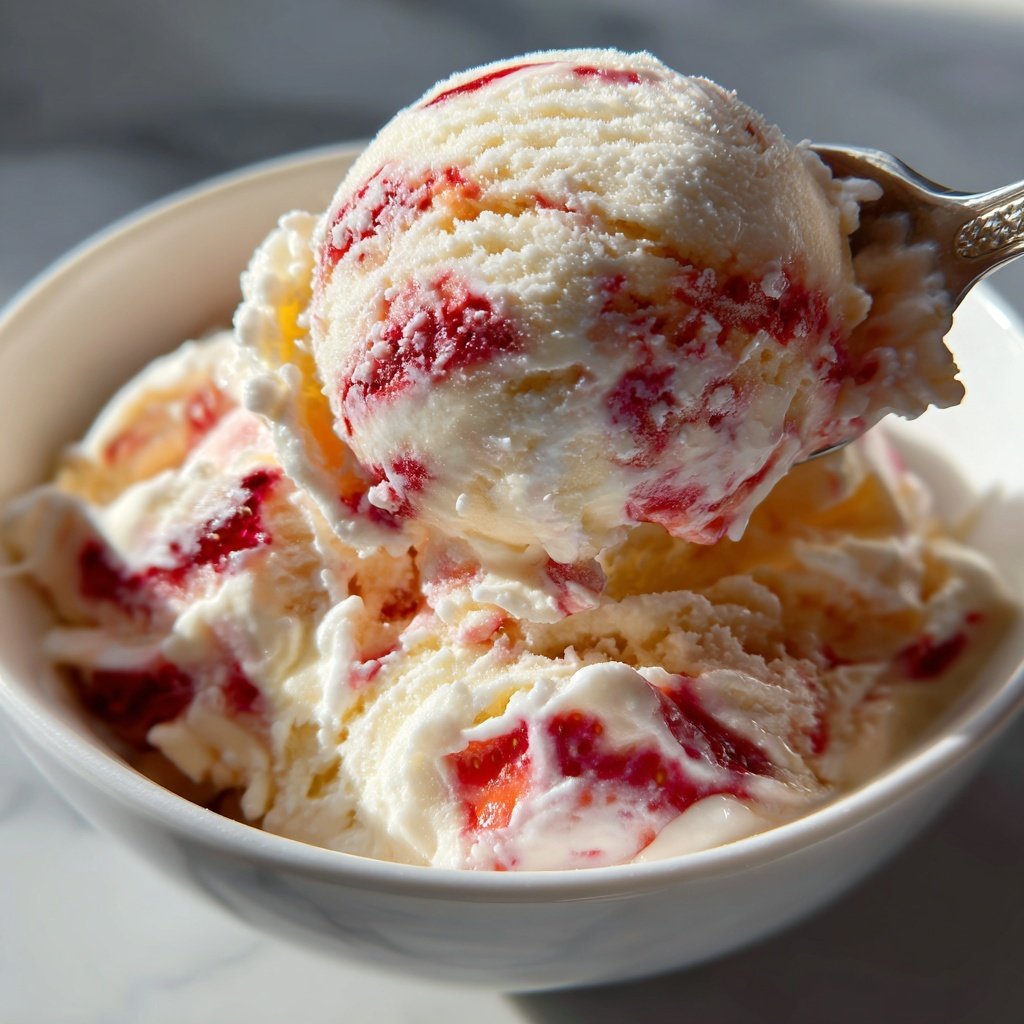 Vanille Erdbeer Eiscreme